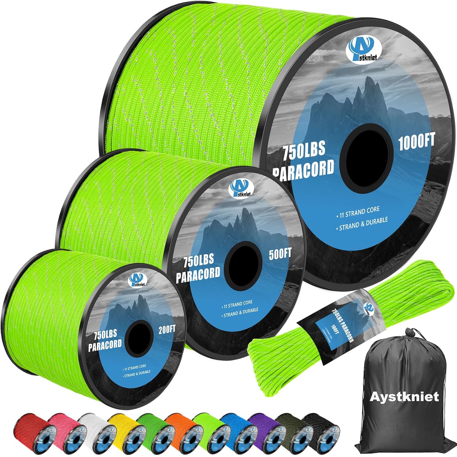 750lb Reflective Paracord Rope - Para Cord 1000Ft review and price