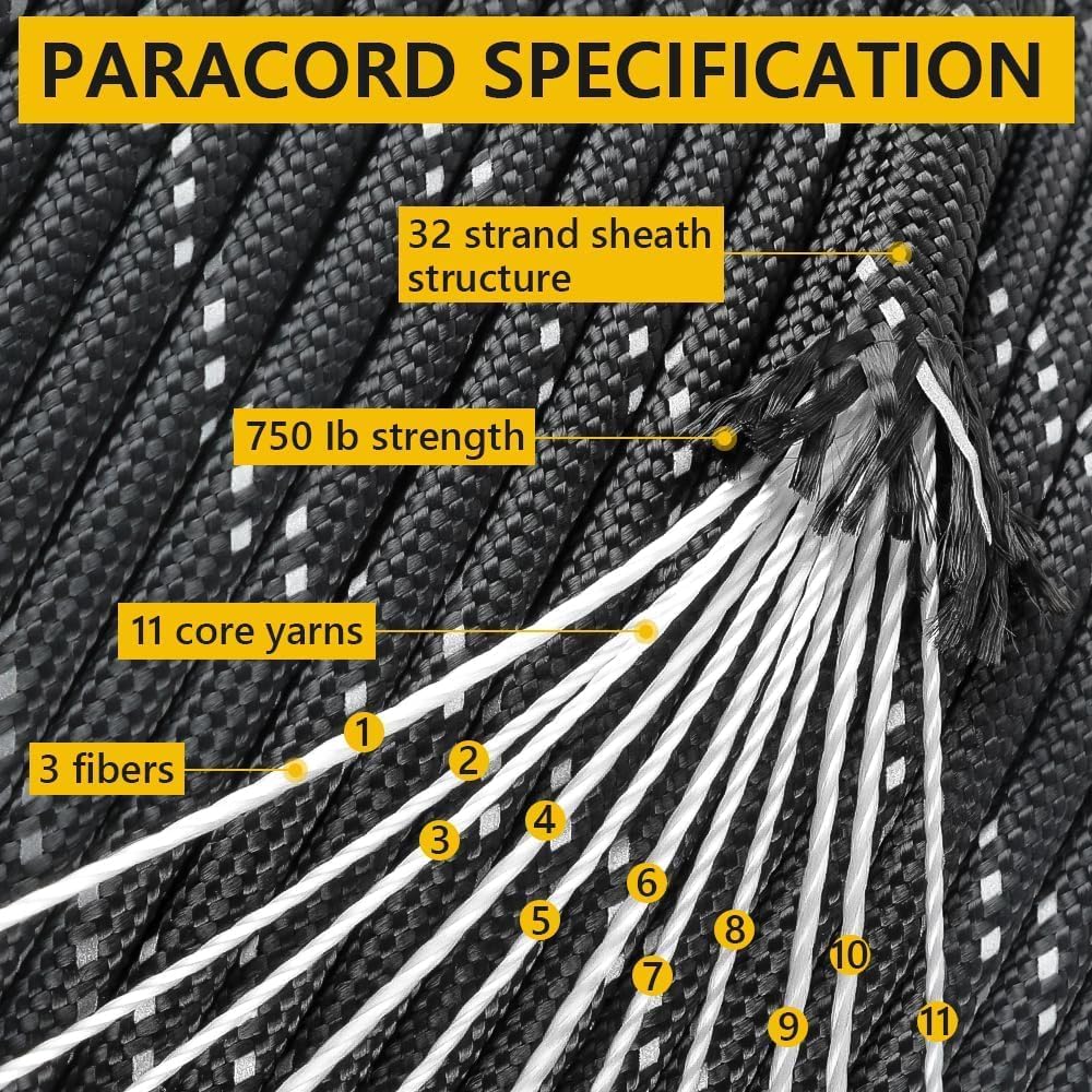 750lb Reflective Paracord Rope - Para Cord 1000Ft review and price