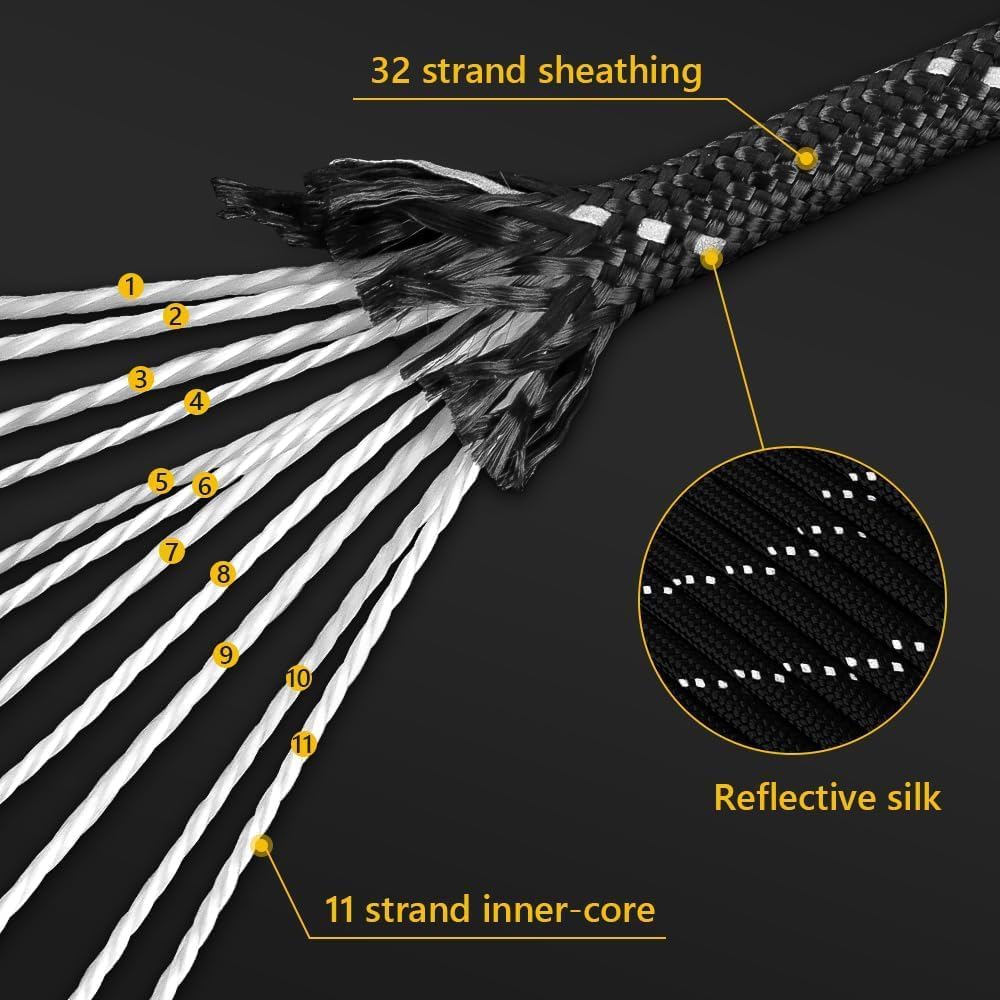 750lb Reflective Paracord Rope - Para Cord 1000Ft review and price