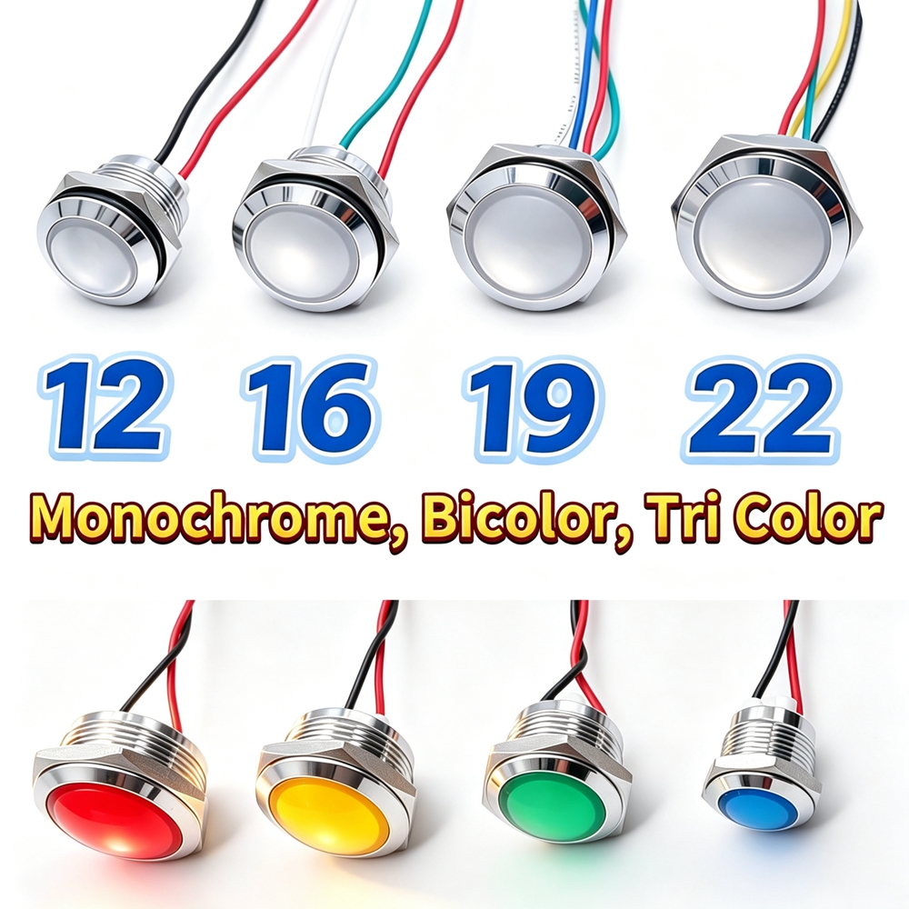12mm 16mm 19mm 22mm Metal LED  - Signal Panel Orange review and price