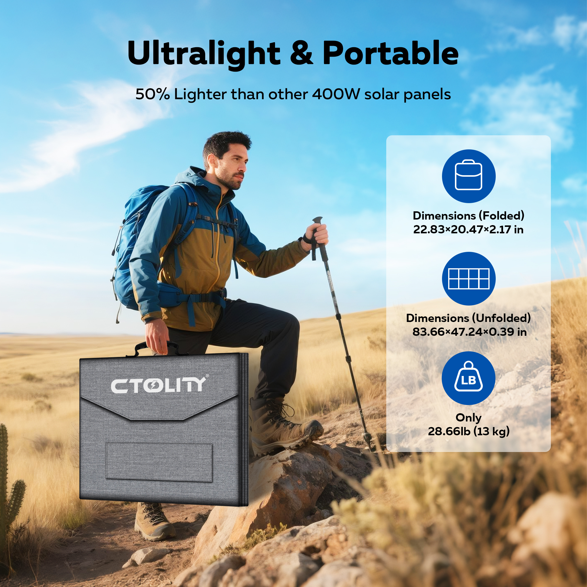 CTOLITY SP400 Portable Solar P - Solar Emergency Charger review and price