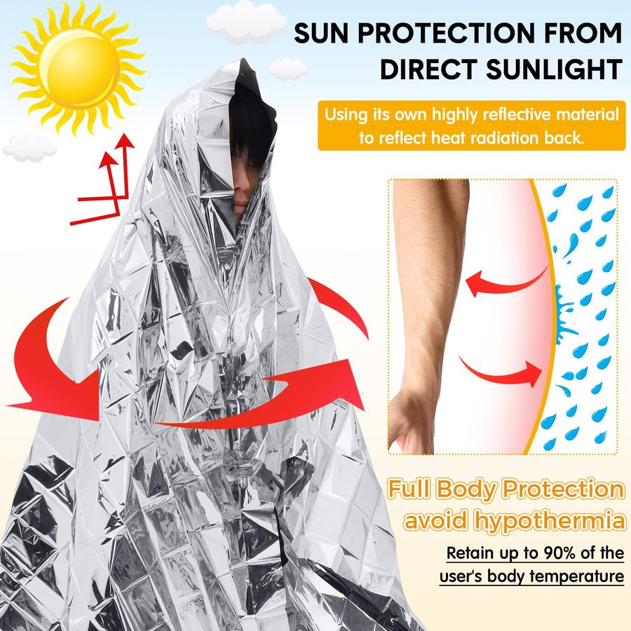 Pcs Emergency Blankets for Sur - Survival Blanket Reflective review and price