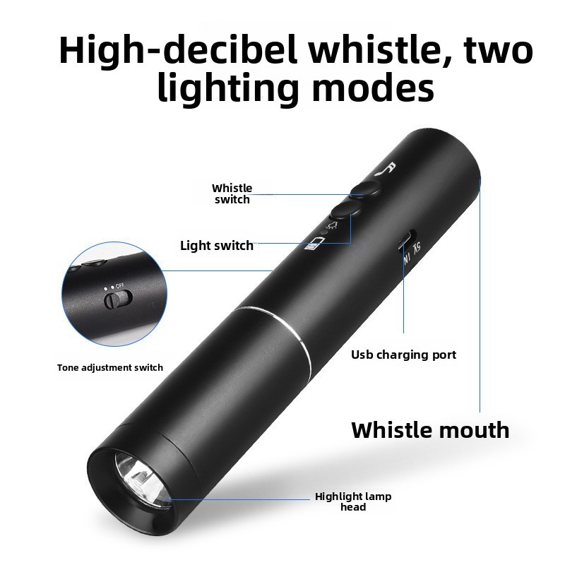 New LED Flashlight Electronic  - Emergency Whistle Loud review and price