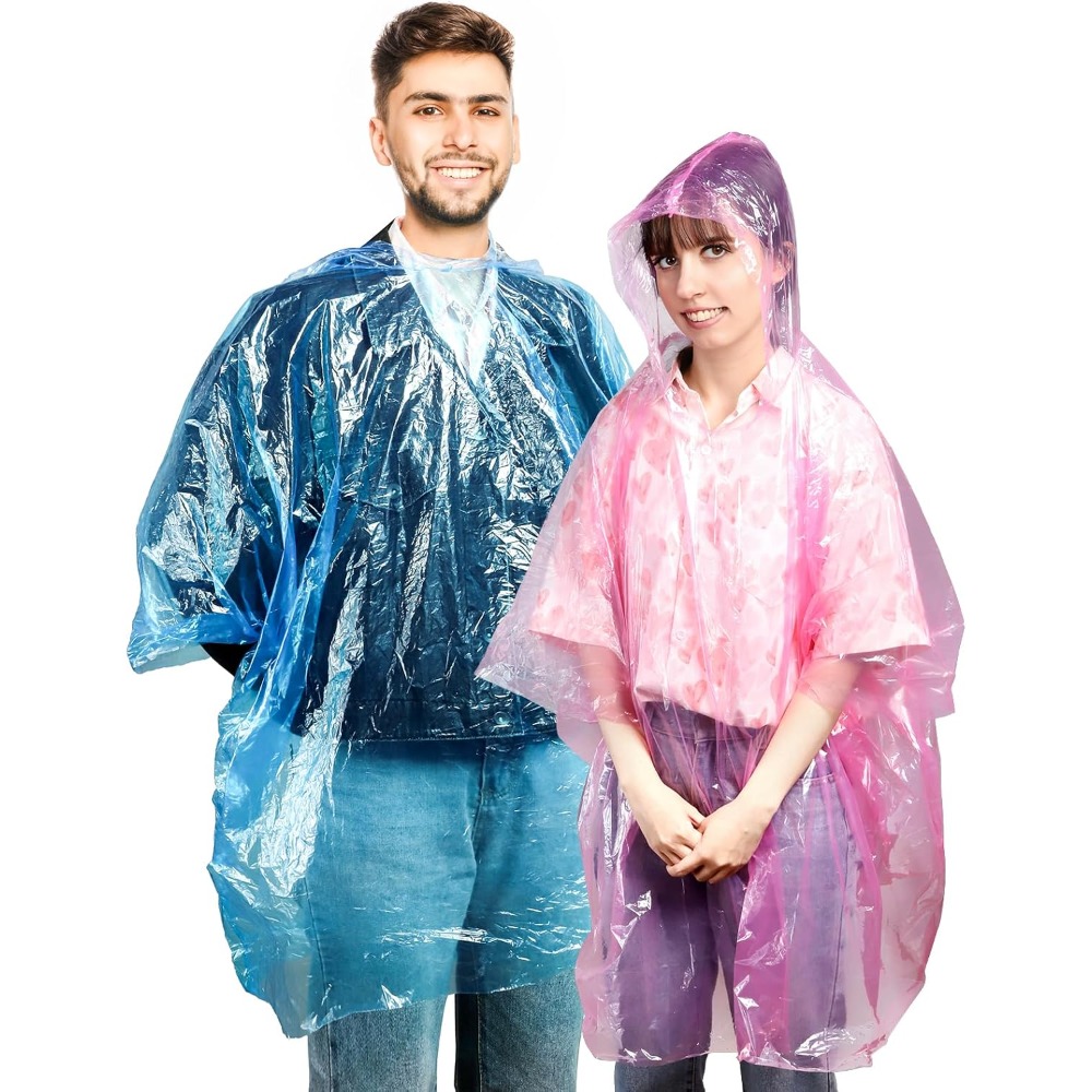 20 Pack Disposable Rain Poncho - Emergency Poncho Rain review and price