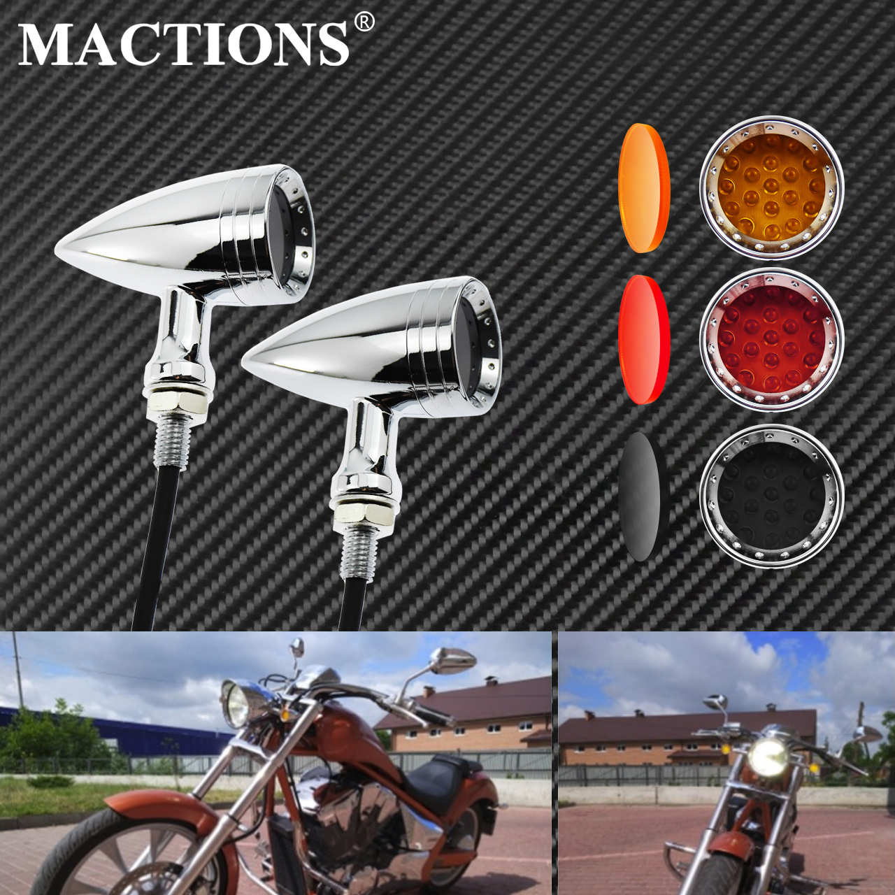 Motorcycle LED Turn Signal Bul - Signal Panel Orange review and price