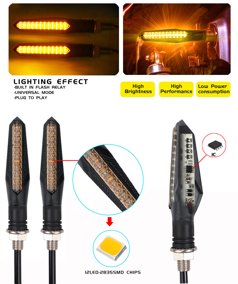 4PCS 12V Motorcycle LED Turn S - Sos Light Strobe review and price