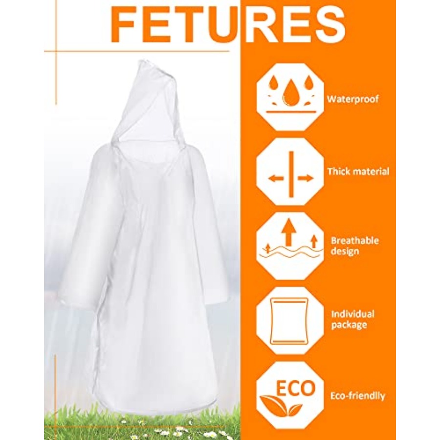 120 Pack Disposable Rain Ponch - Emergency Poncho Rain review and price