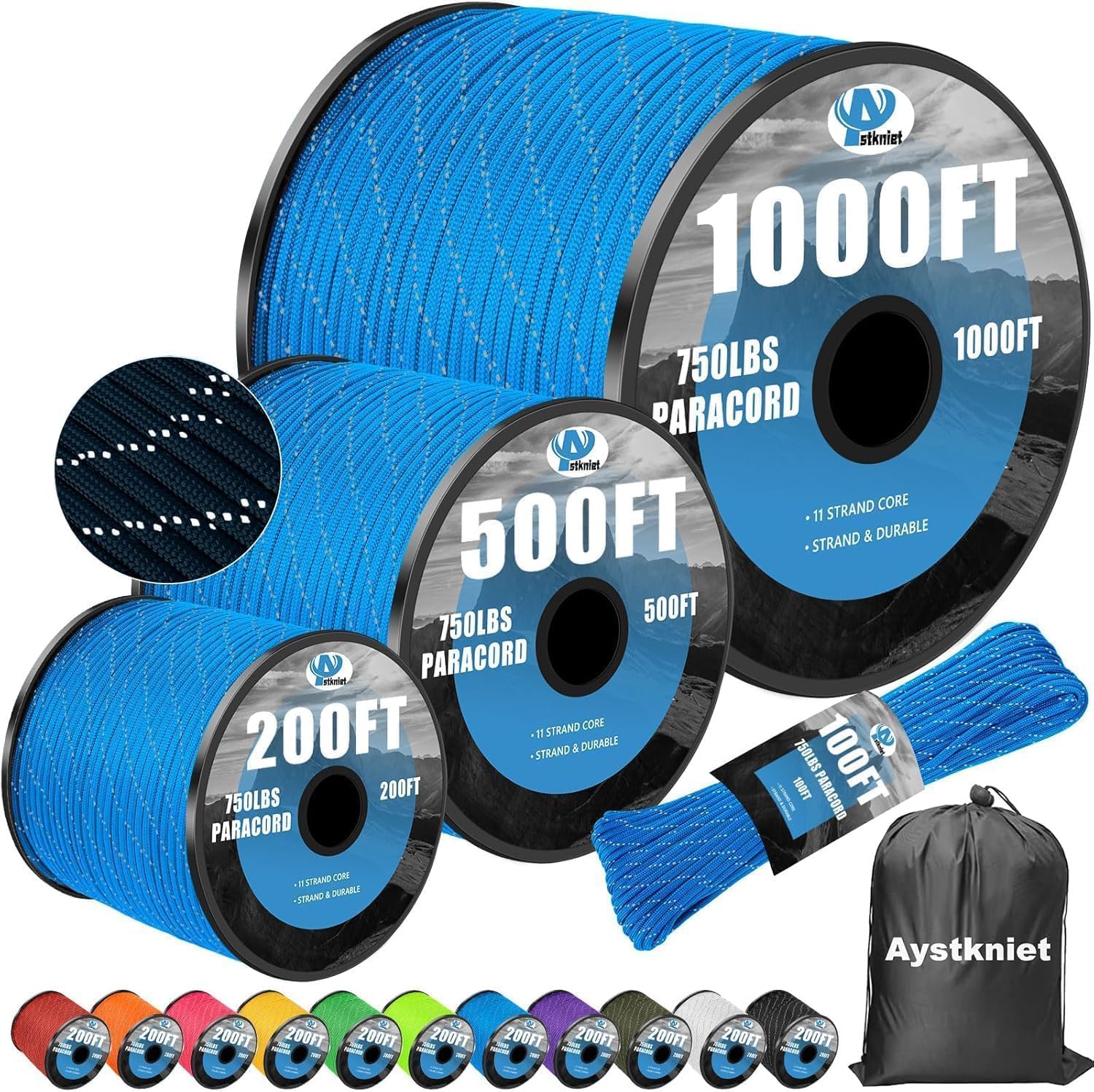 4mm Reflective Paracord Rope,  - Para Cord 1000Ft review and price
