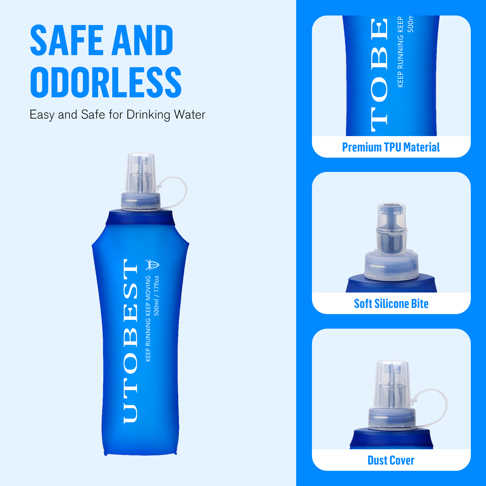 UTOBEST 250ml 350ml 500ml Soft - Water Bag Collapsible review and price