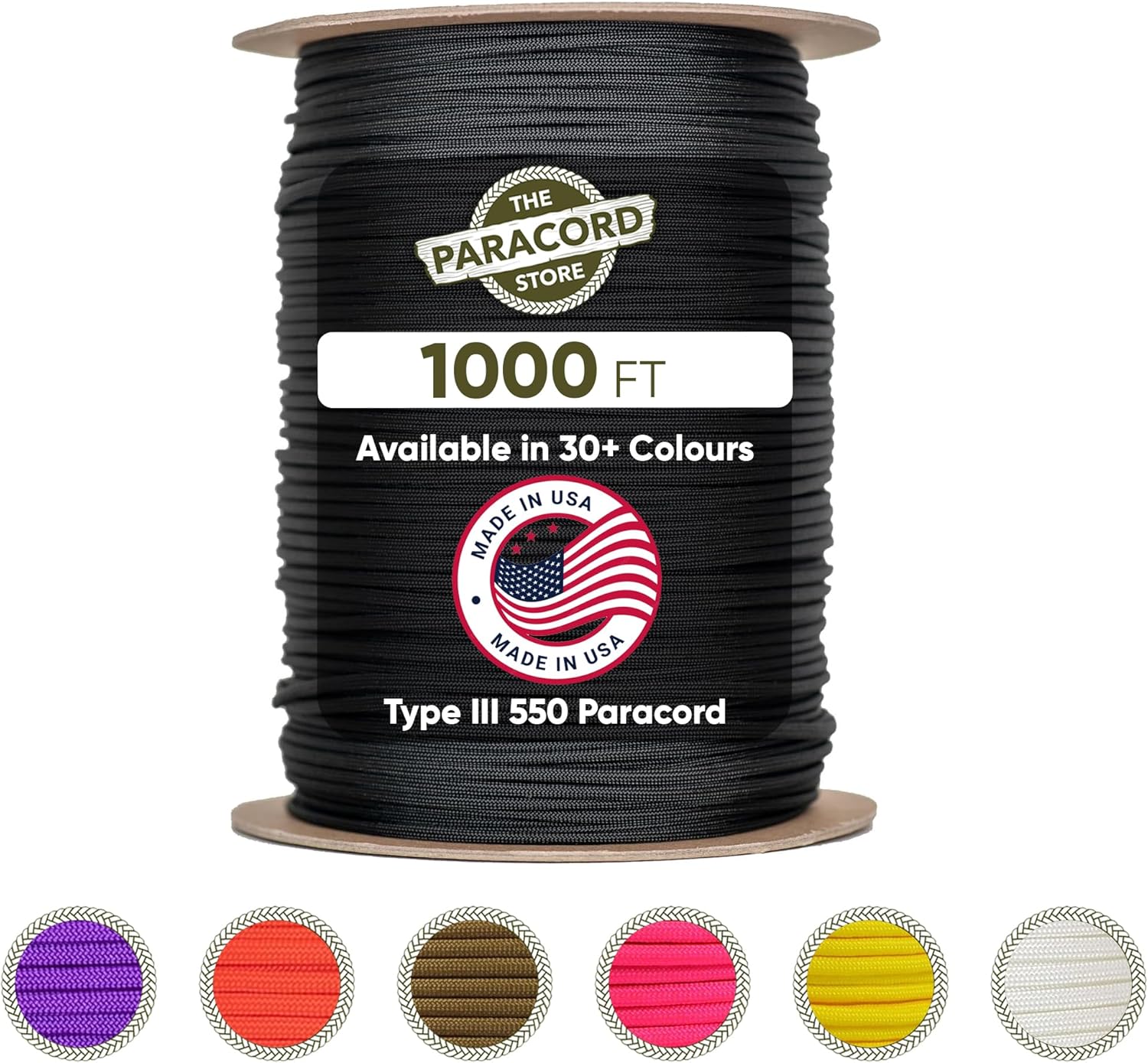 Type III 550 Paracord 1000 FT  - Para Cord 1000Ft review and price