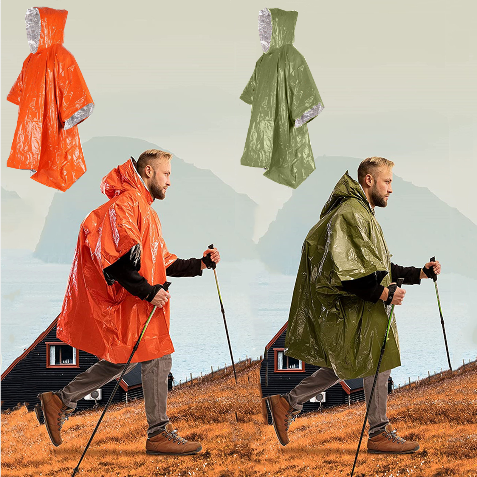 Emergency Disposable Aluminum  - Emergency Poncho Rain review and price