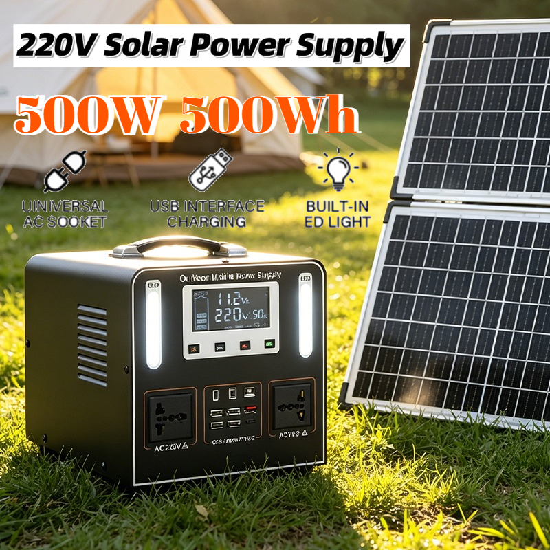 500W AC 220V Portable Power St - Solar Emergency Charger review and price