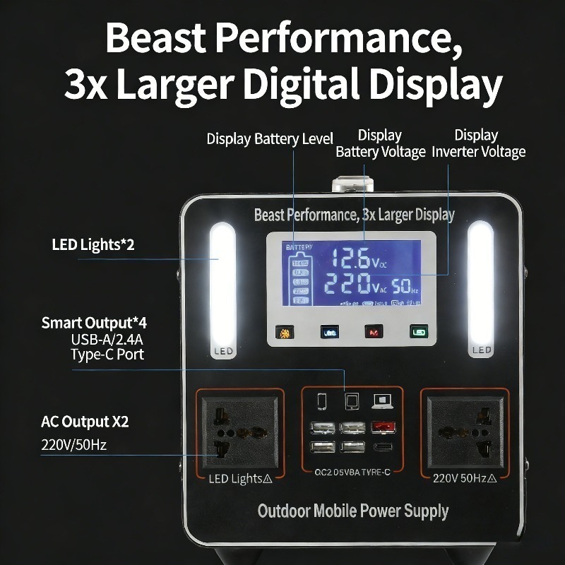 500W AC 220V Portable Power St - Solar Emergency Charger review and price