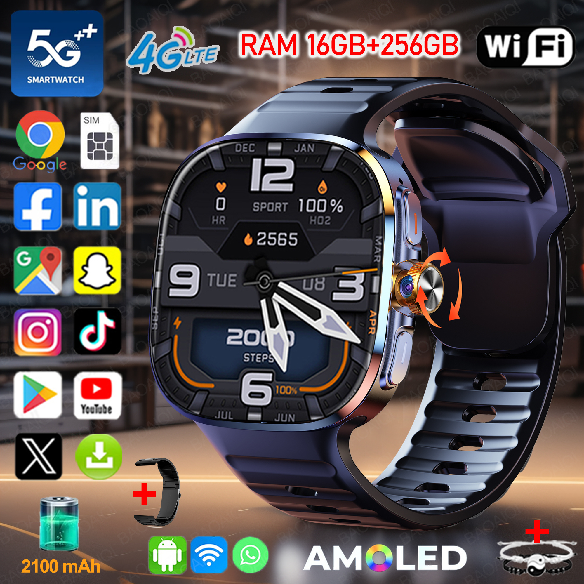 New Large Screen Smartwatch 4G - Compass Lensatic review and price