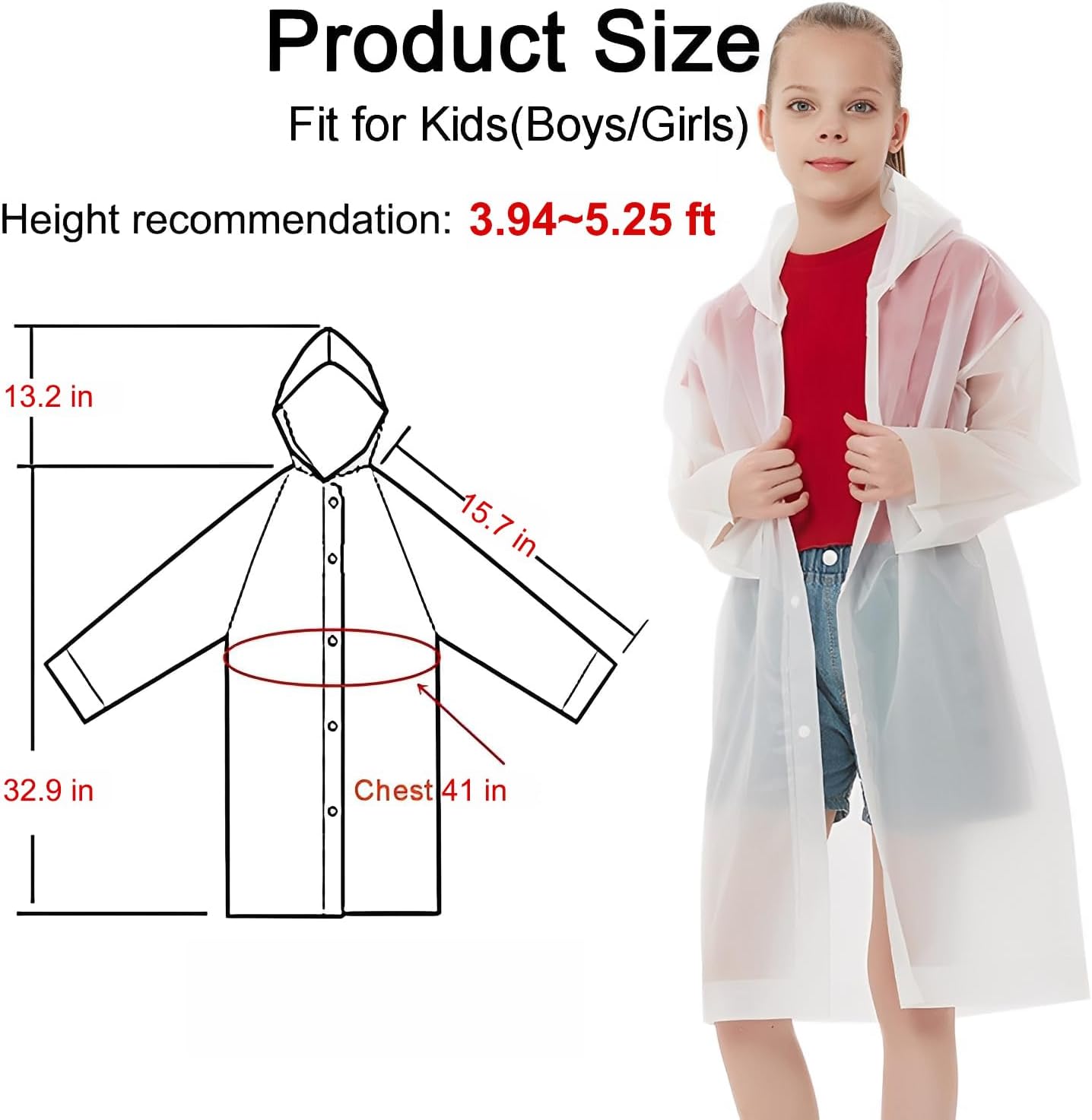 Kids Rain Ponchos Reusable wit - Emergency Poncho Rain review and price